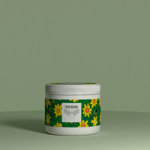 Cosmetic Jar showcasing design of the brand.